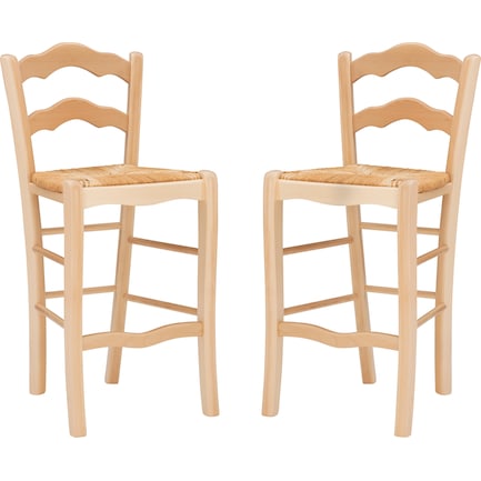 Winifred Set of 2 Counter-Height Stools - Natural