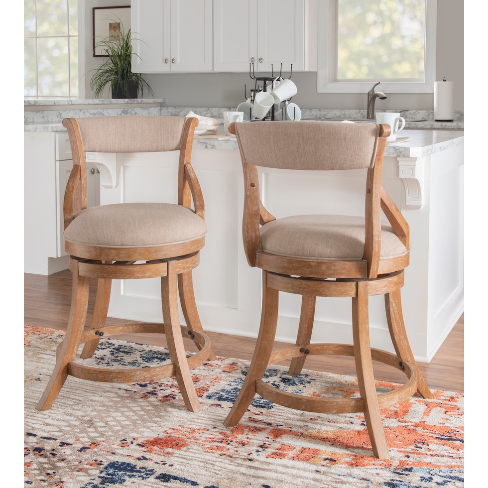 winnetka light brown counter height stool   