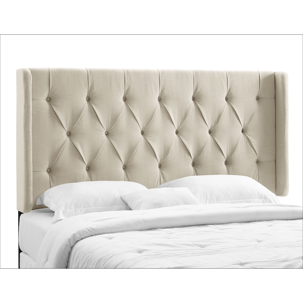 winston cream cream king california king headboard   