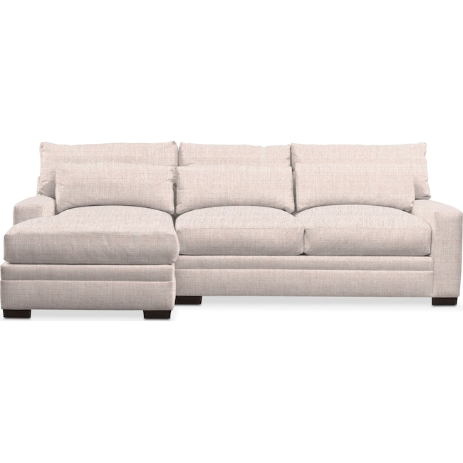 Living Room Furniture - Winston 2-Piece Sectional with Chaise