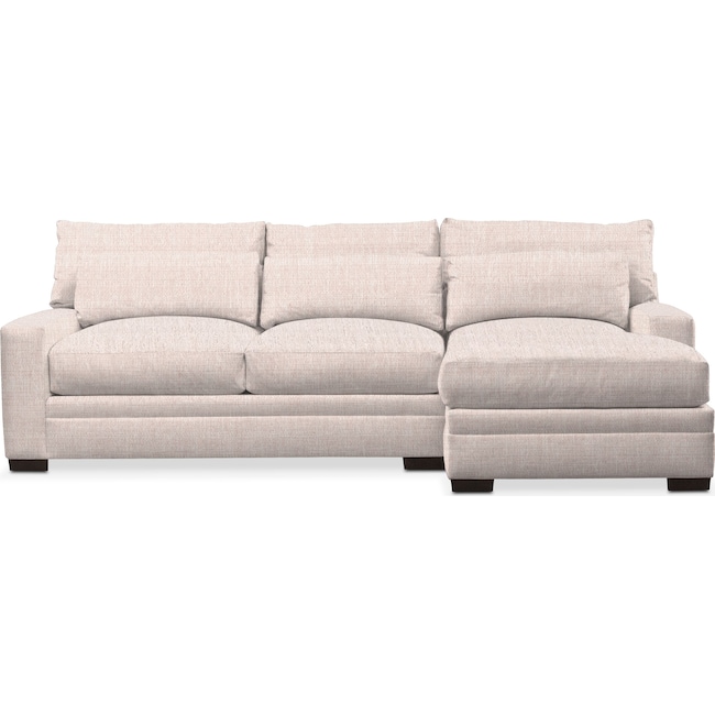 Living Room Furniture - Winston 2-Piece Sectional with Chaise