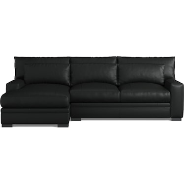 Winston 2-Piece Leather Sectional with Chaise