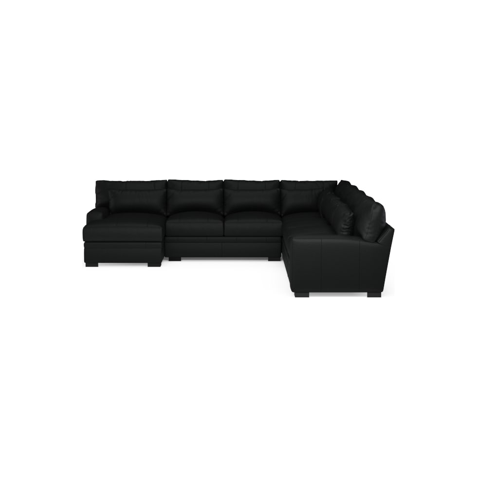 winston black sectional   