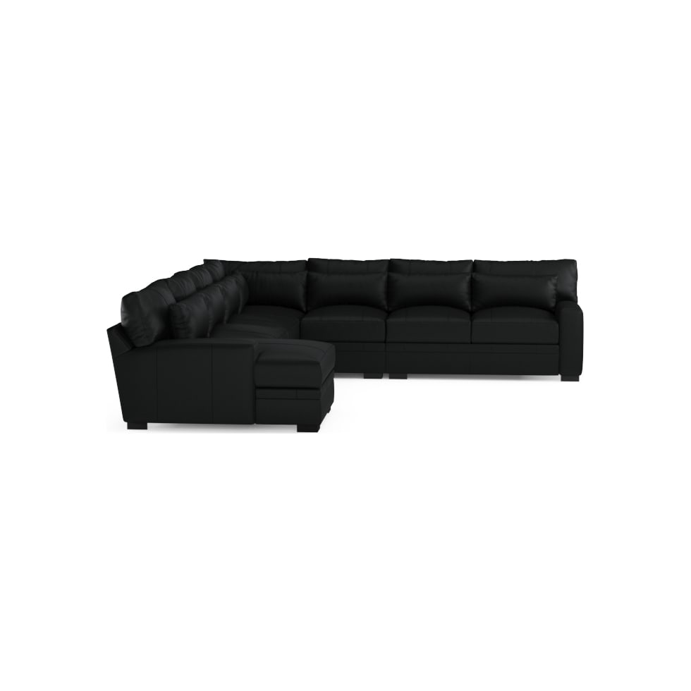 winston black sectional   