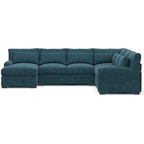 winston blue sectional   