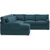 winston blue sectional   