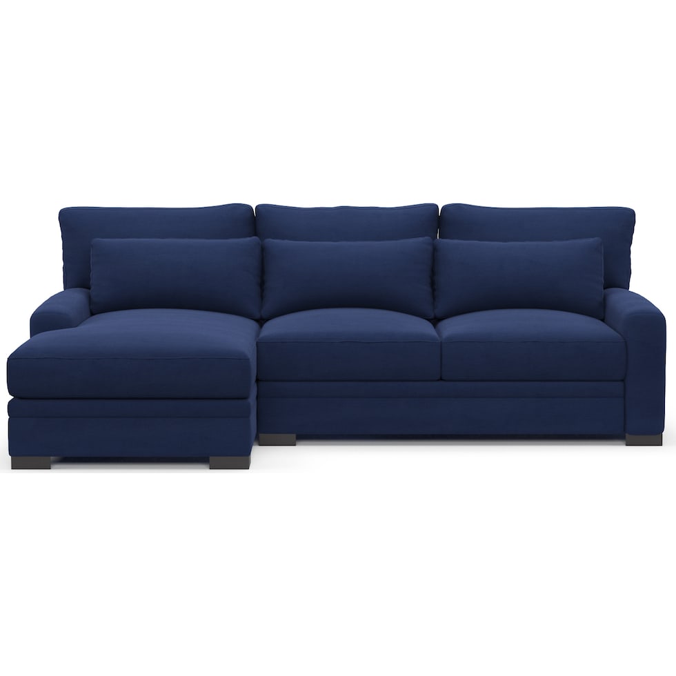 winston blue sectional   