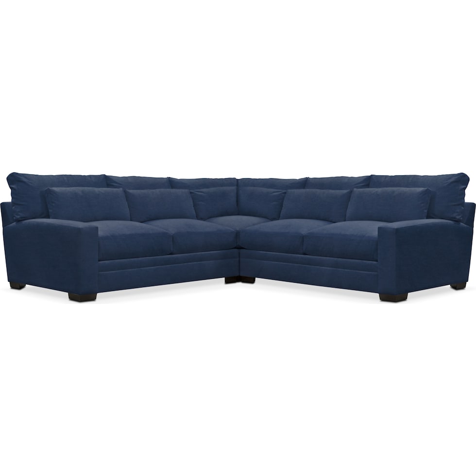 winston blue sectional   