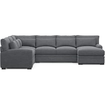 winston blue sectional   