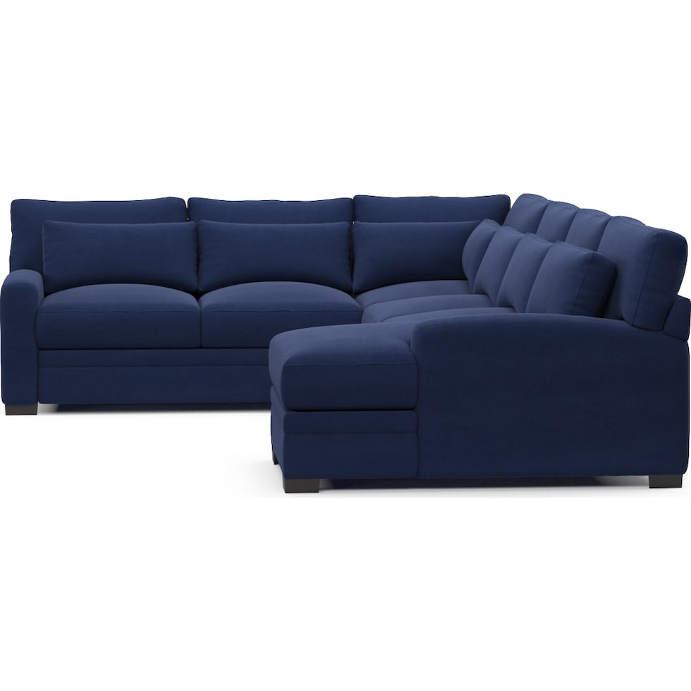 winston blue sectional   