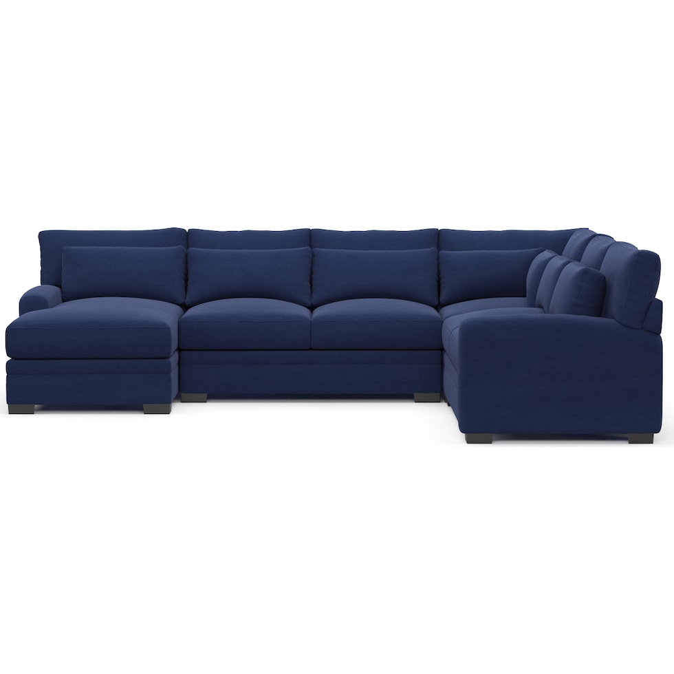 winston blue sectional   