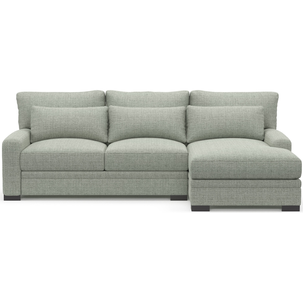 winston blue sectional   