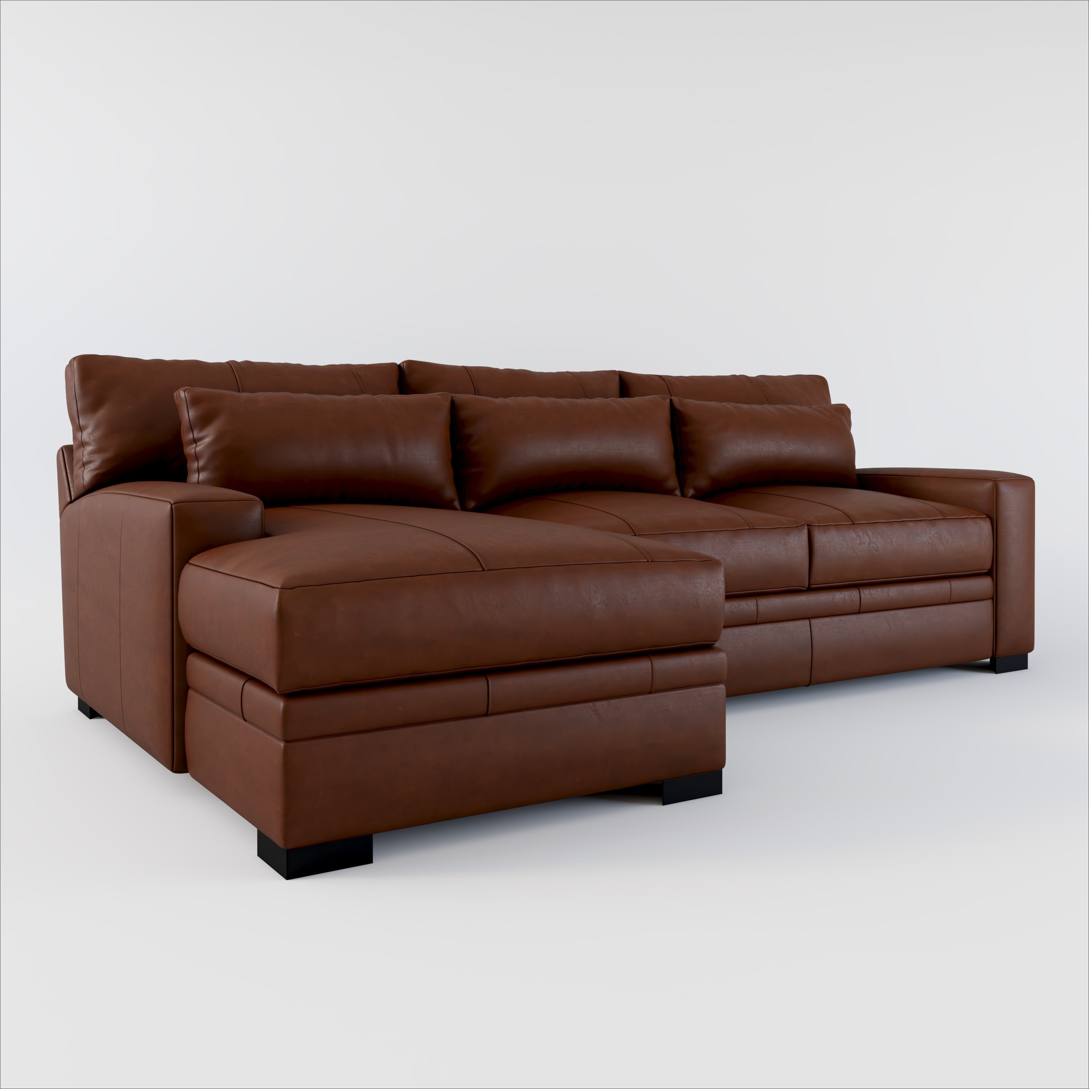 American signature furniture leather shop sectional