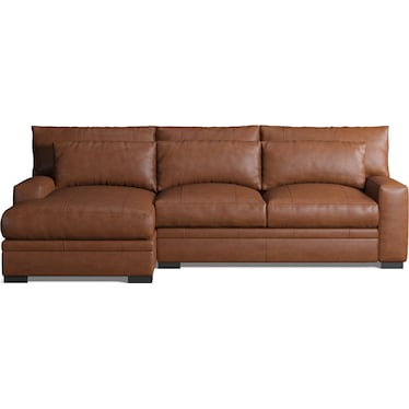 Winston 2-Piece Leather Sectional with Chaise