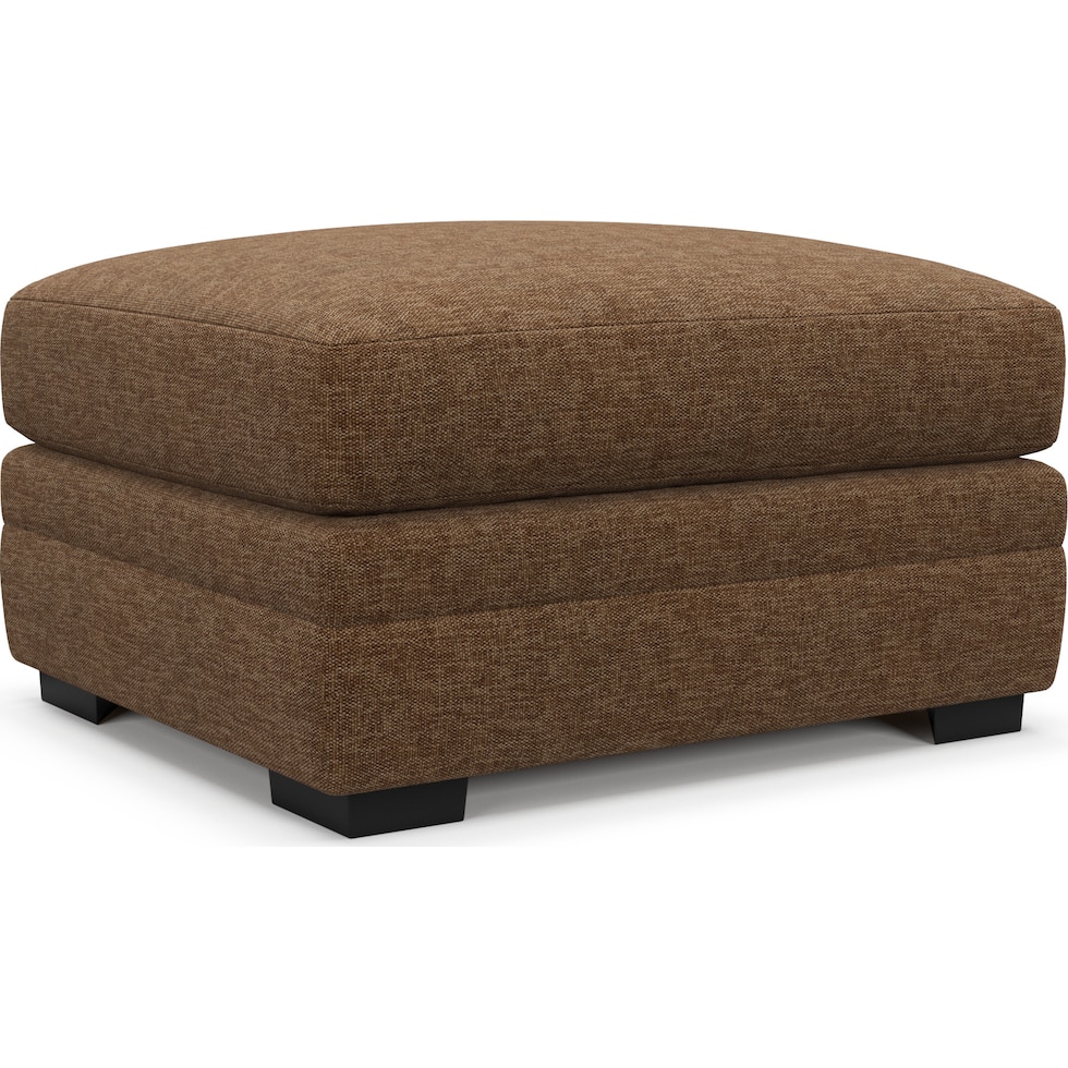 winston dark brown ottoman   