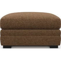 winston dark brown ottoman   