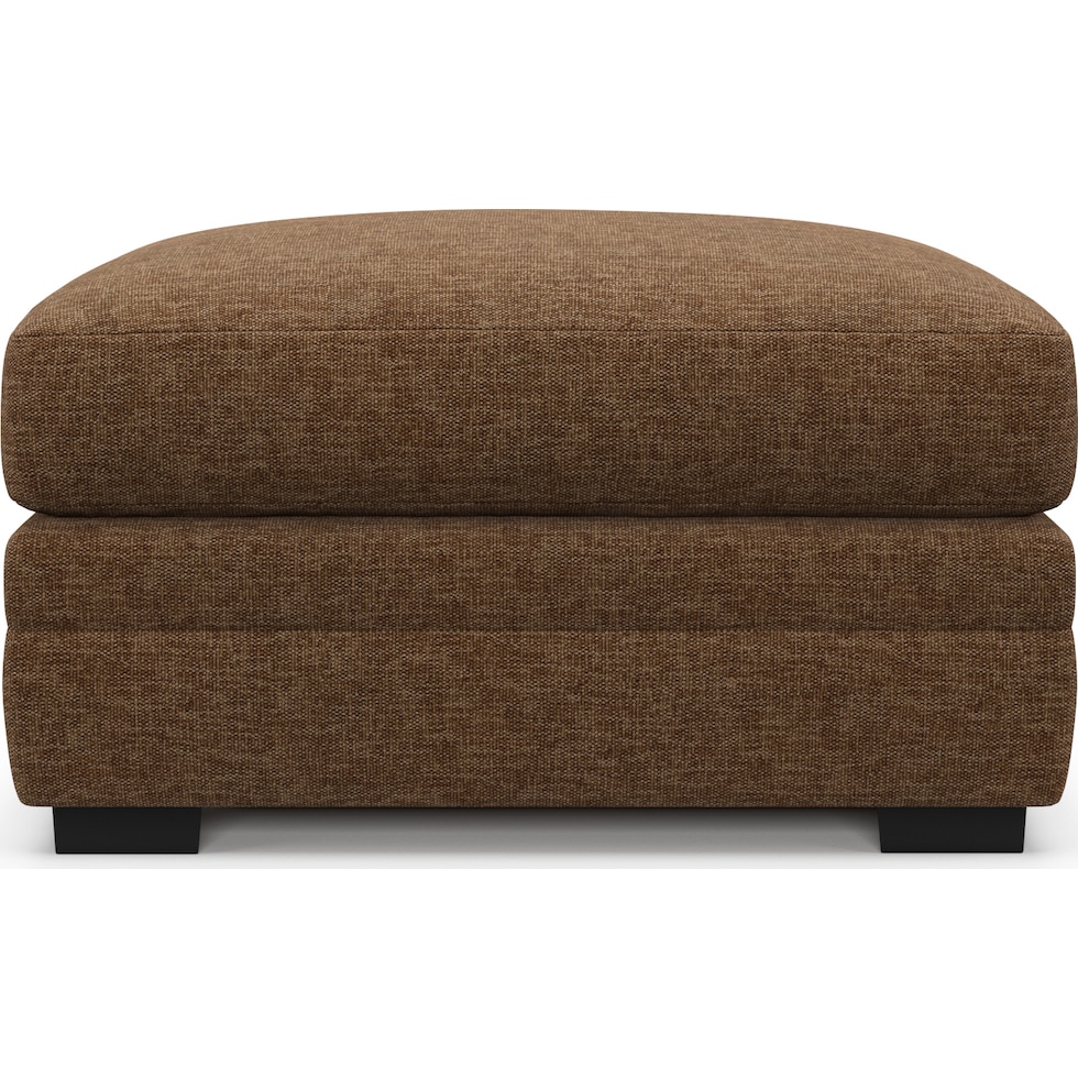 winston dark brown ottoman   