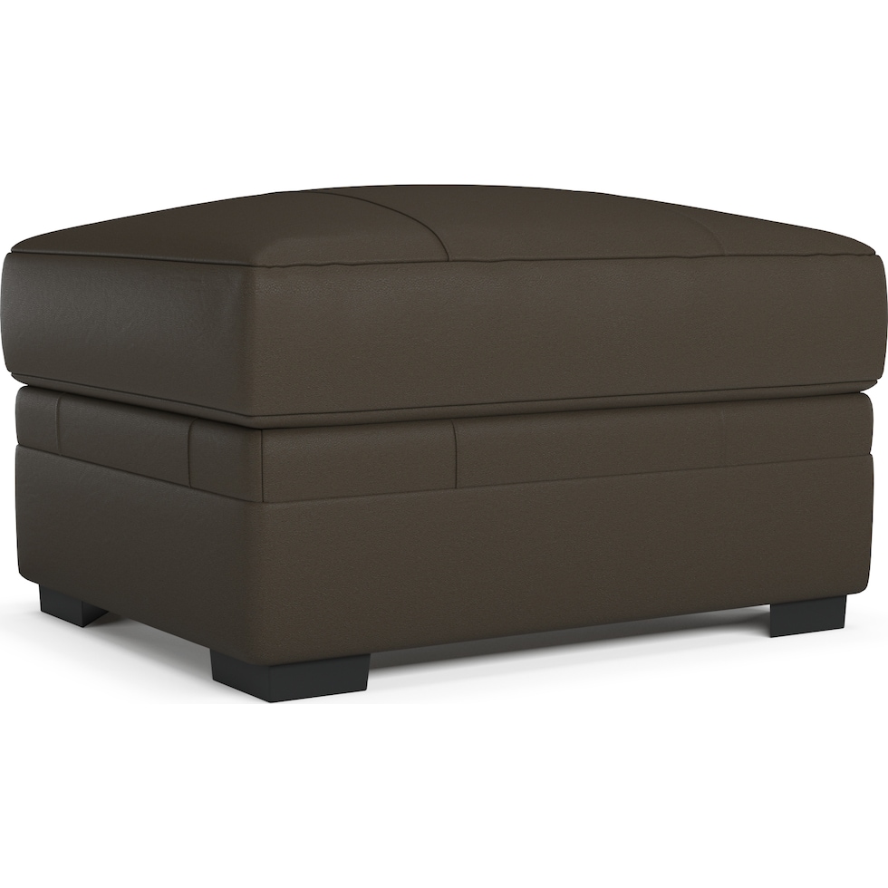 winston dark brown ottoman   