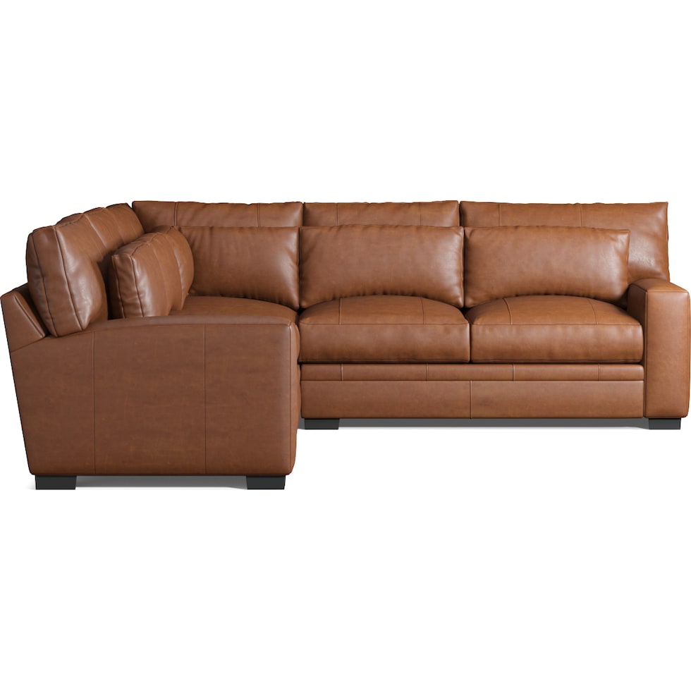 winston dark brown sectional   