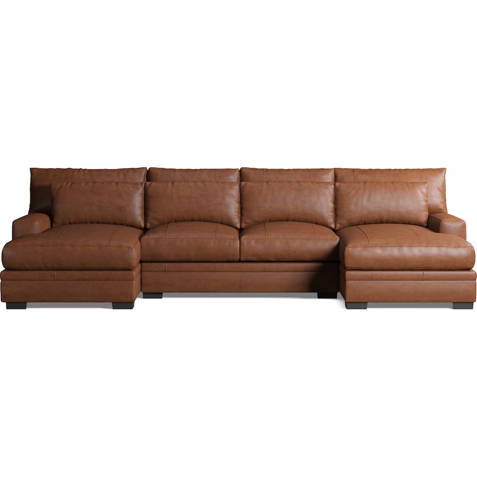 winston dark brown sectional   