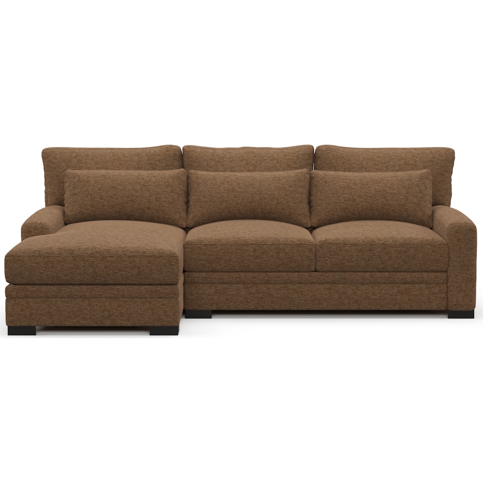 winston dark brown sectional   