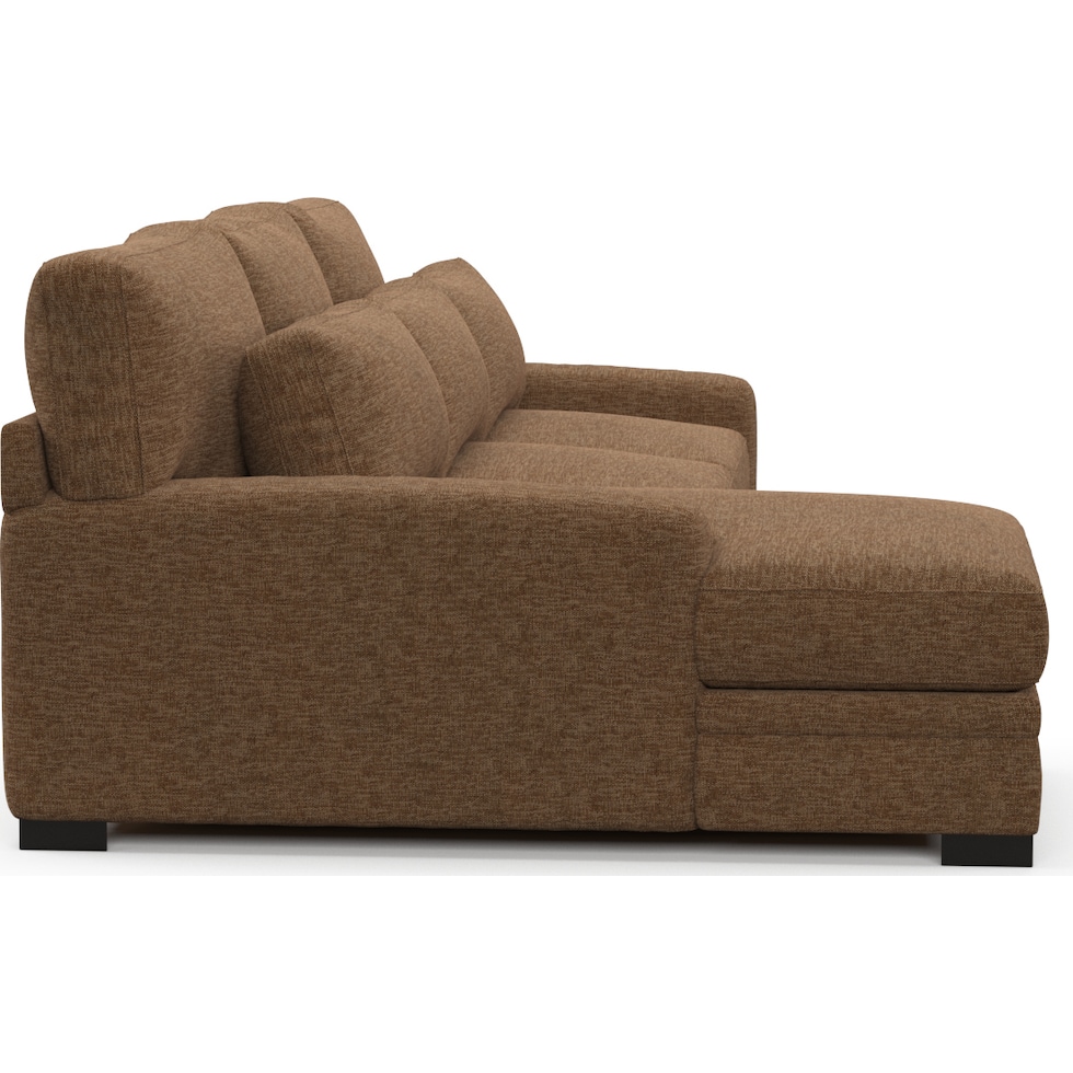 winston dark brown sectional   