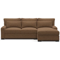 winston dark brown sectional   