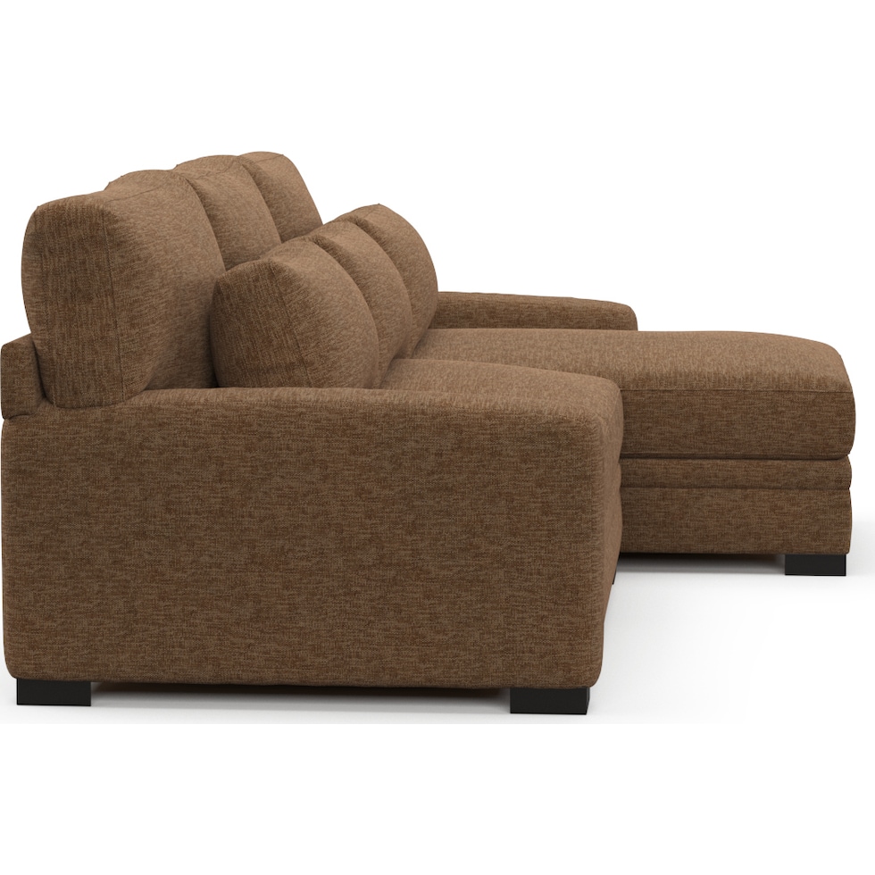 winston dark brown sectional   
