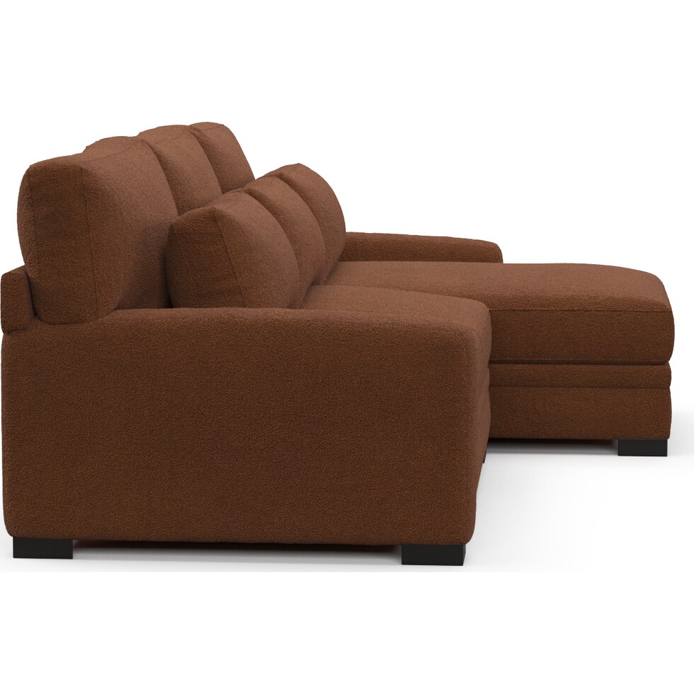 winston dark brown sectional   