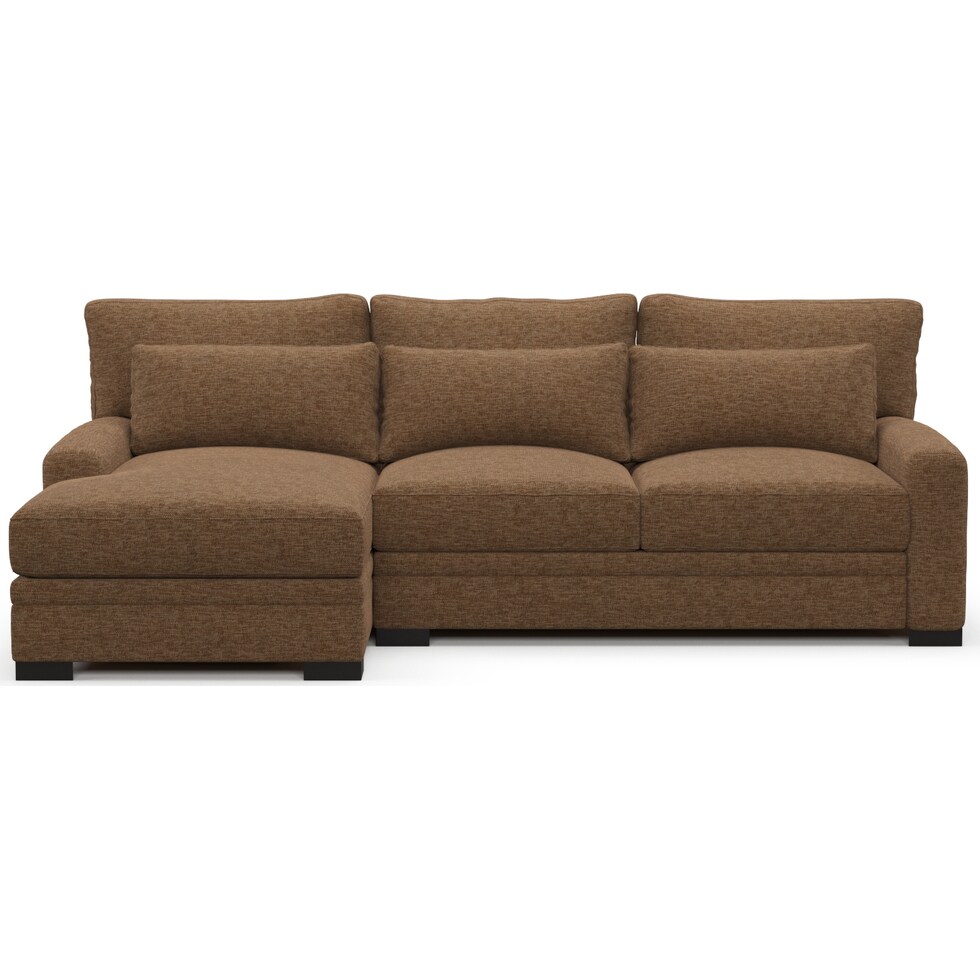 winston dark brown sectional   