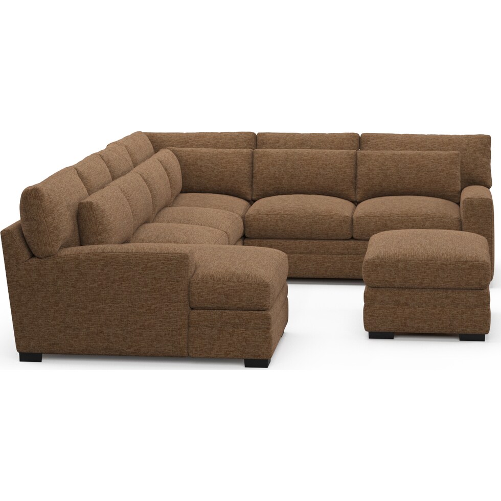 winston dark brown sectional   