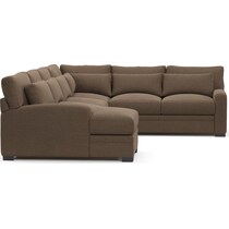 winston dark brown sectional   