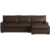 winston dark brown sectional   