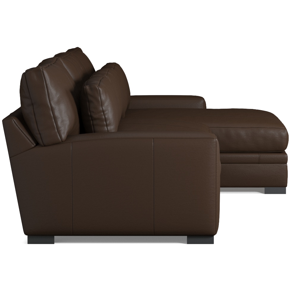 winston dark brown sectional   