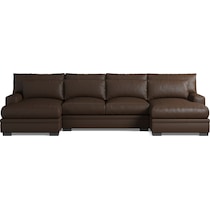 winston dark brown sectional   