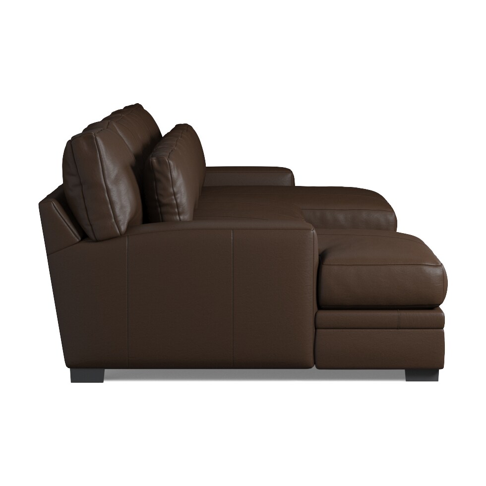 winston dark brown sectional   