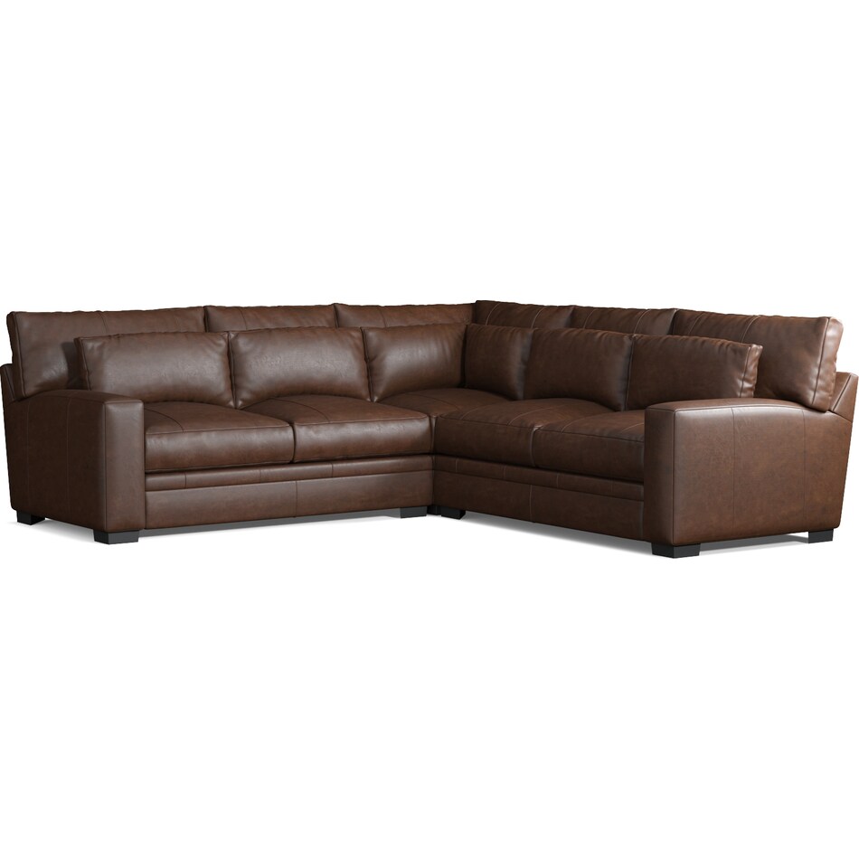 winston dark brown sectional   