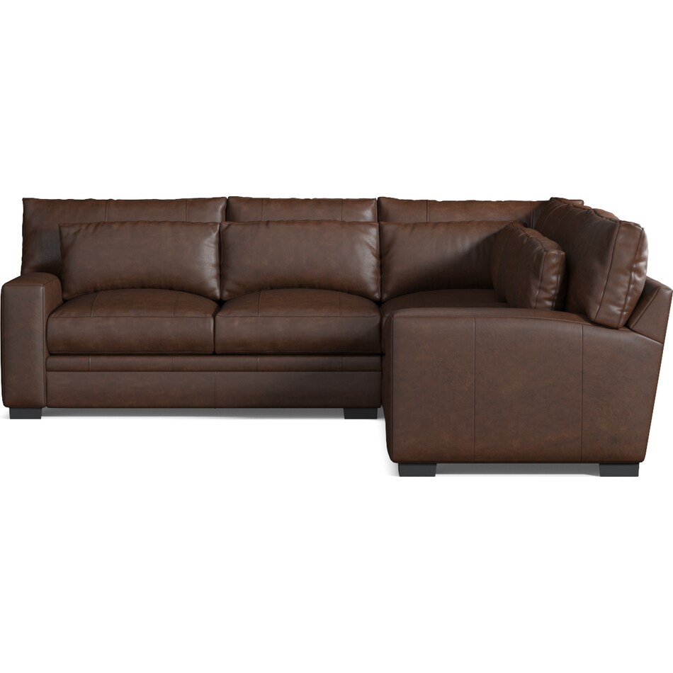 winston dark brown sectional   