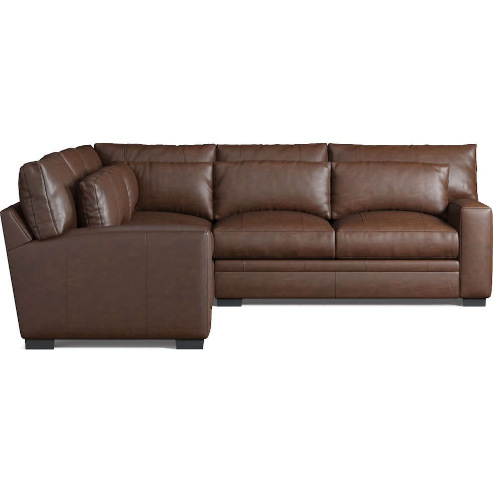 winston dark brown sectional   