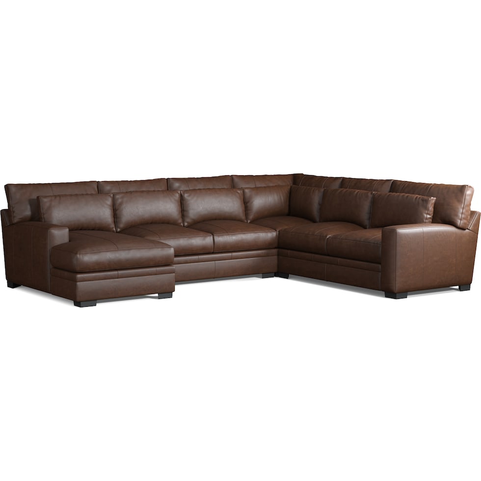 winston dark brown sectional   