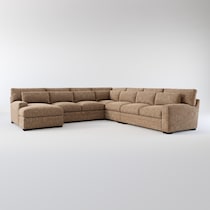winston dark brown sectional   