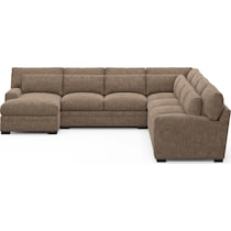 winston dark brown sectional   
