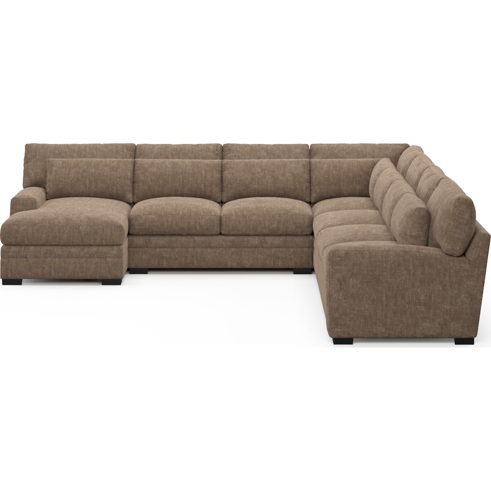 winston dark brown sectional   