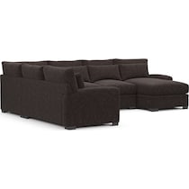winston dark brown sectional   