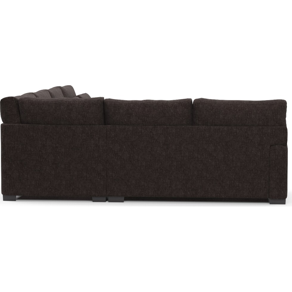 winston dark brown sectional   