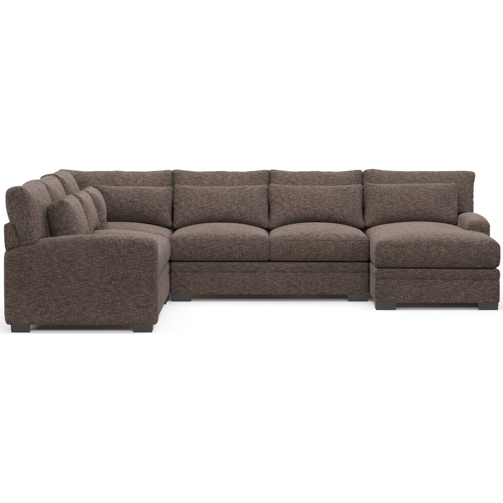 winston dark brown sectional   