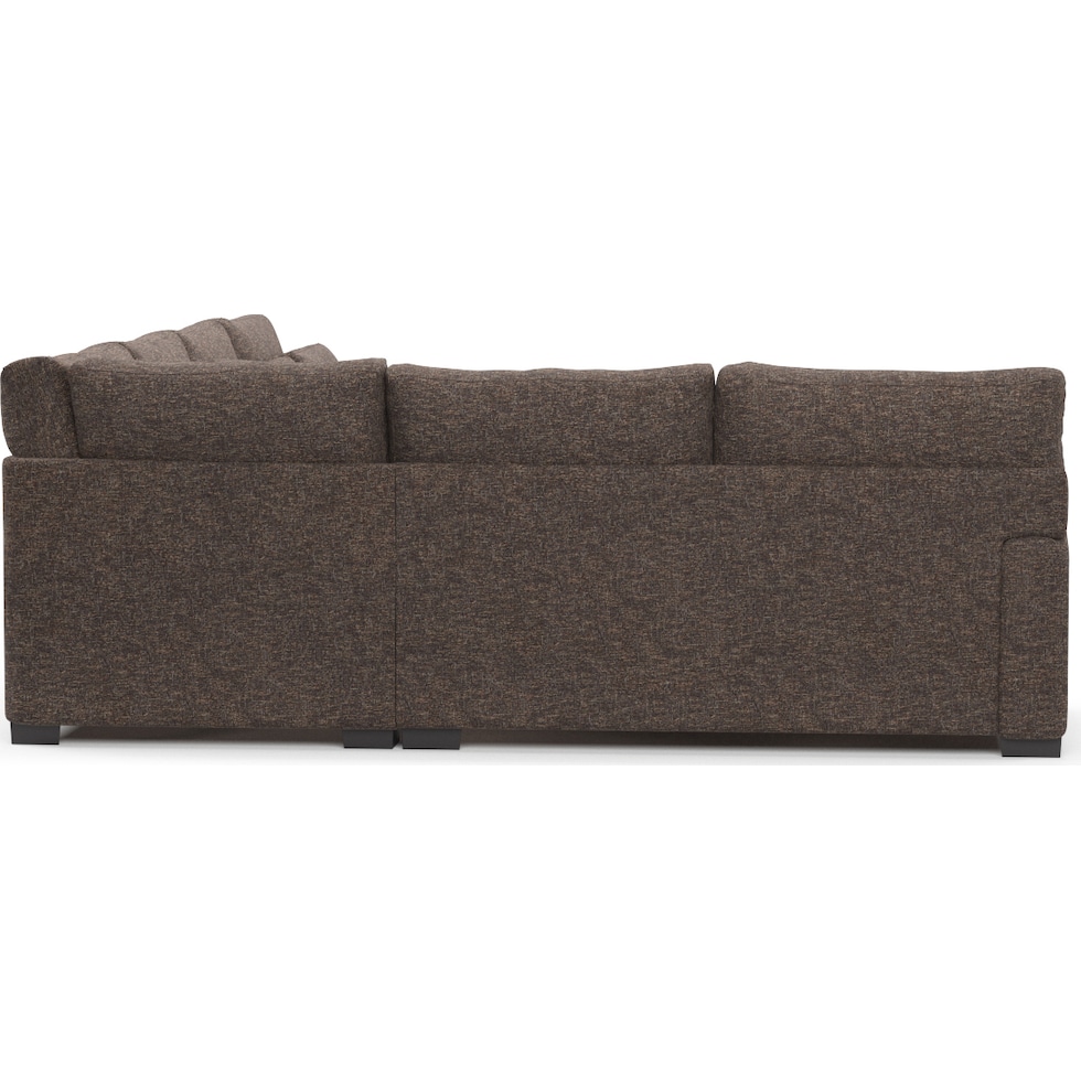 winston dark brown sectional   