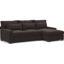 winston dark brown sectional   