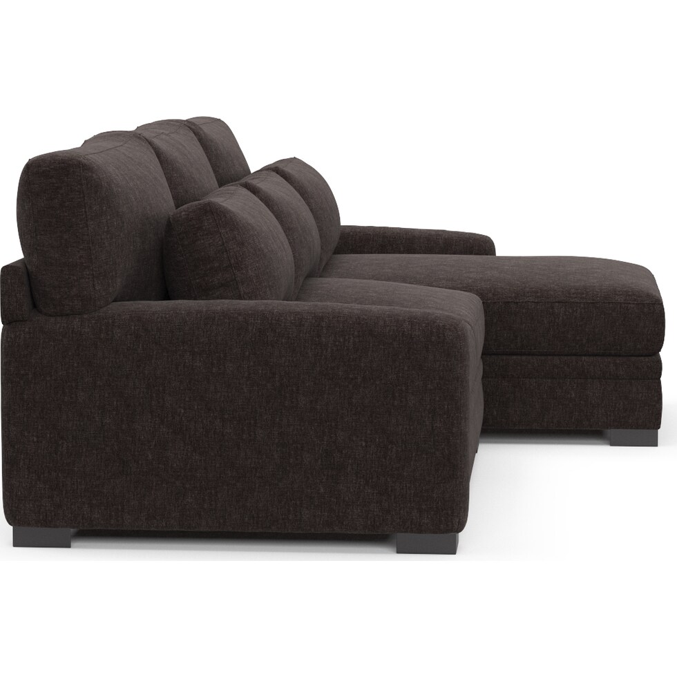 winston dark brown sectional   
