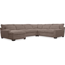 winston dark brown sectional   
